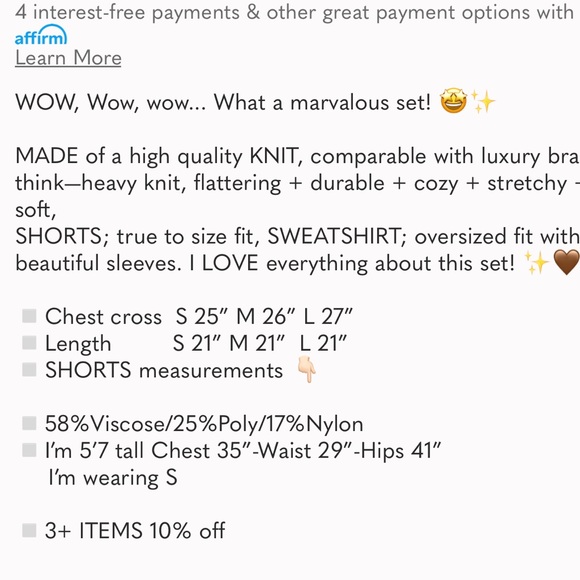 Knit lounge set Large- 2 piece - Picture 12 of 12